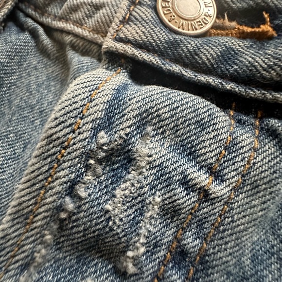 H&M x &Denim, distressed, Jean skirt, size 10 - Picture 10 of 12